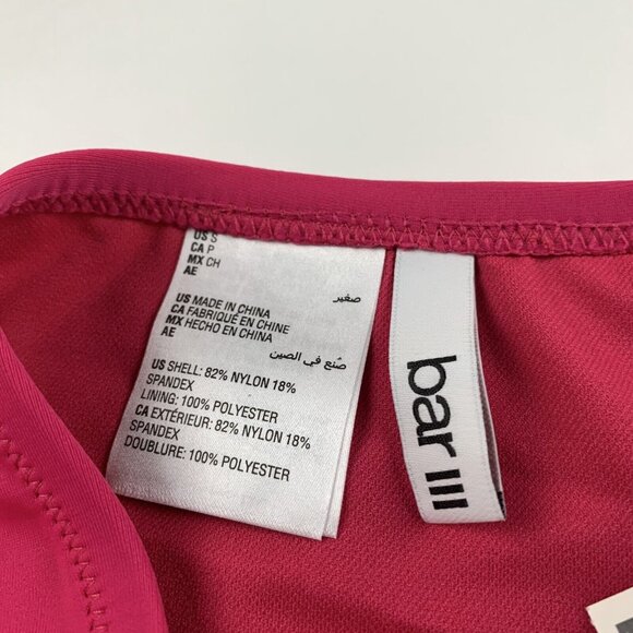 Bar III Shirred High-Rise Bikini Bottoms Women Small Ruby Red Separates Swimwear - Picture 4 of 6